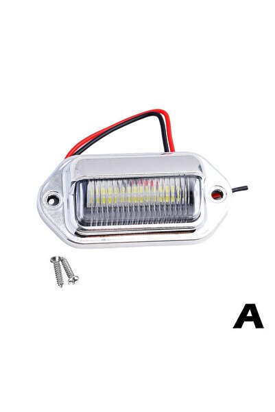 Choice1 قطعة واحدة فضية، نصف قطعة، مصباح لوحة ترخيص السيارة بستة مصابيح LED، ...