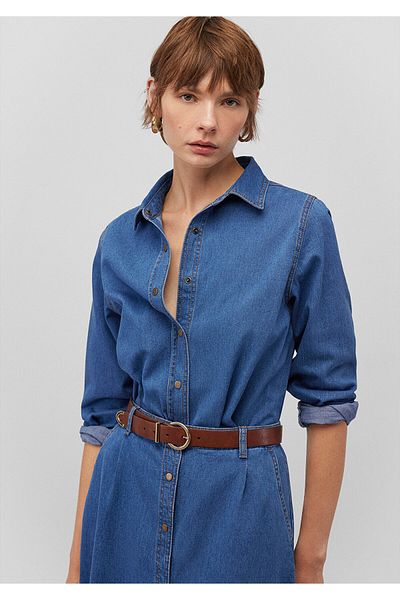 Mavi Cămașă din denim bleumarin cu croială obișnuită / croială obișnuită 1210959 -85481