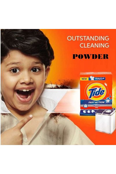 Tide Original Fast Action Washing Powder 120g– Powerful Stain Removal, Fresh Scent, Easy Use
