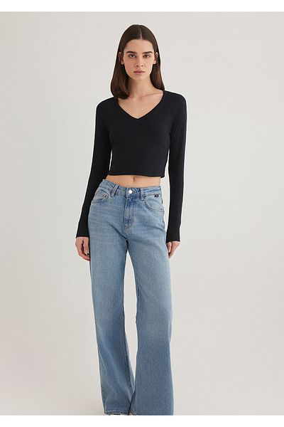 Mavi Μακρυμάνικο Crop Basic T-Shirt Crop / Κοντό κομμένο 1613041 -900