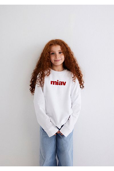 Mavi Mıav Printed Sweatshirt