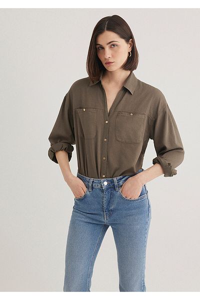 Mavi Beige Shirt - Standard Model 1210985 -80697