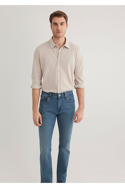 Mavi Beige Knitted Shirt - Fitted Cut0210294-70145