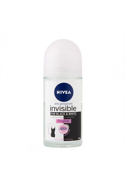 NIVEA مزيل عرق رول أصلي غير مرئي للأبيض والأسود 50 مل