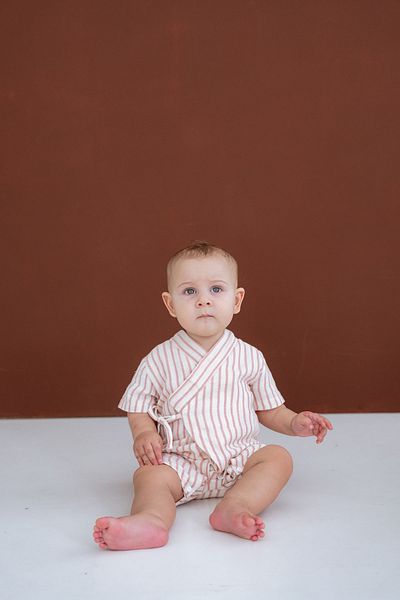TBA COLLECTION 2 Layers Muslin Baby Kids Kimono Romper - Short Jumpsuit |   Line Series