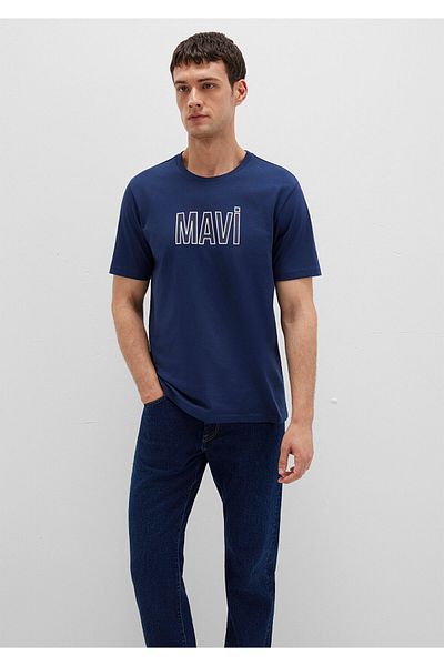 Mavi Tisort з логотипом темно-синій Tisort Regular Fit Regular Cut 06684270758