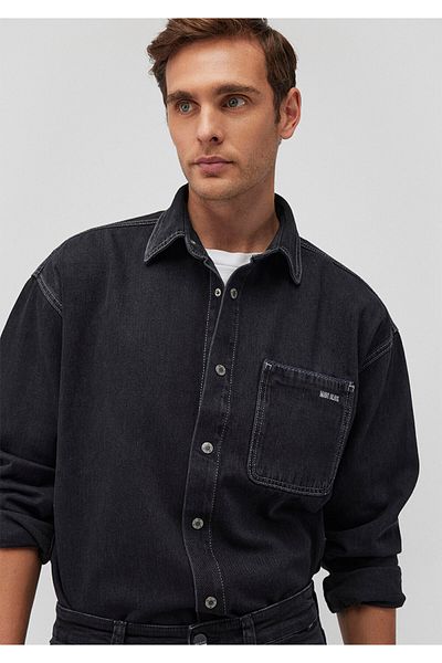 Mavi Aidan Black Anthracite Jean Shirt Regular Fit / Normal Cut 0210588-85622