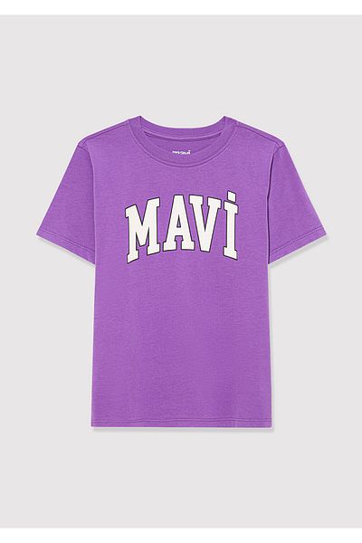 Mavi Tricou violet cu logo imprimat Regular Fit / Regular Fit6610030-70606