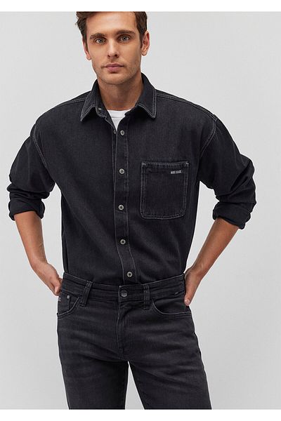 Mavi Aidan Black Anthracite Jean Shirt Regular Fit / Normal Cut 0210588-85622
