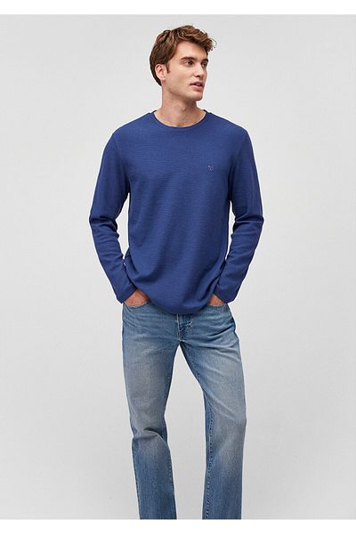 Mavi Тъмносиня базова тениска с дълъг ръкав Slim Fit / Slim Fit 065755-70722