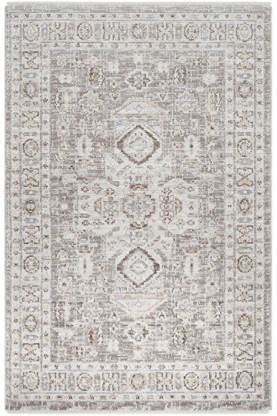 Cool Halı Belina Cream Mink Vintage Carpet – Thin Summer Ethnic Loop Retro Rug for Living Room & Hall