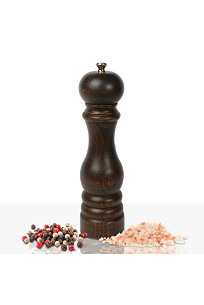 Ceviz Ahşap Tuz Ve Karabiber El Değirmeni Öğütücü Grinder 22 Cm