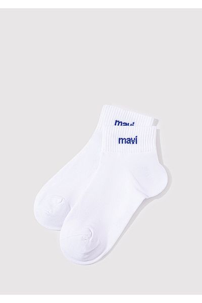 Mavi White Logo Detailed Socks - 1910331 -620