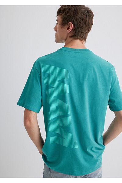 Mavi Green Logo Printed Loose Cut T-shirt - 0611311 -71824