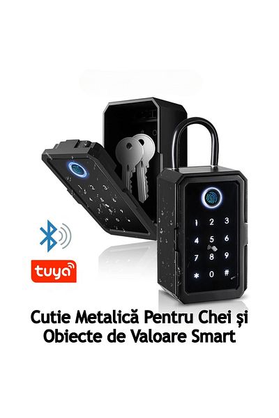 VENTLEX Smart Metal Box For Keys And Valuables With 4 Ways To Lock/Unlock
