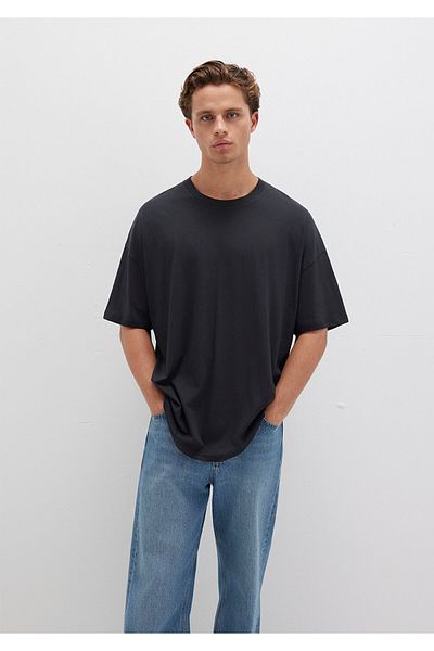Mavi Μαύρο μπλουζάκι από οργανικό βαμβάκι Oversize -066902-900
