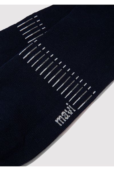 Mavi Striped Navy Blue Bootie Socks 092577-33649