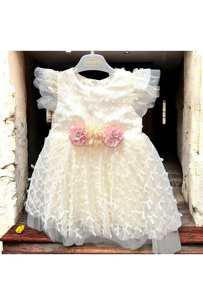 WECAN EXCLUSİVE Bow Jasmine Dress Ecru