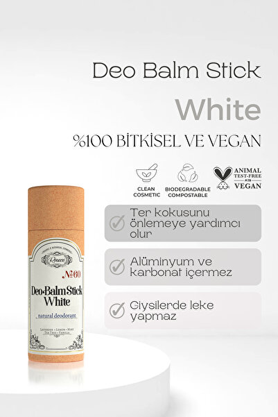 Rosece Deo Balm Stick Whıte | Doğal Koltuk Altı Deodorant Roll On Vegan | Unisex 60 ml
