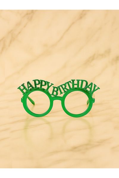 Parti Adresi Happy Birthday Glasses Birthday Party Accessory Green