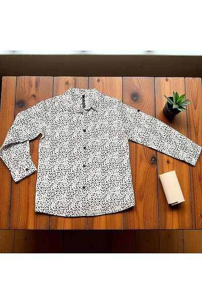 Nanica Kids Printed Long Sleeve Shirt Burgundy