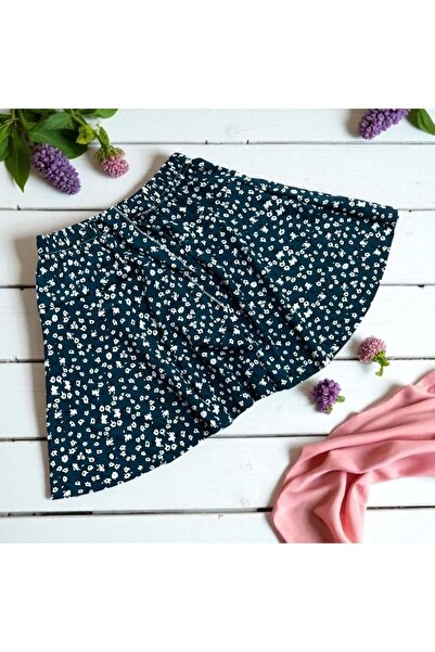 Babexi Σορτς με μοτίβο με περιτύλιγμα Φούστα Petrol Green