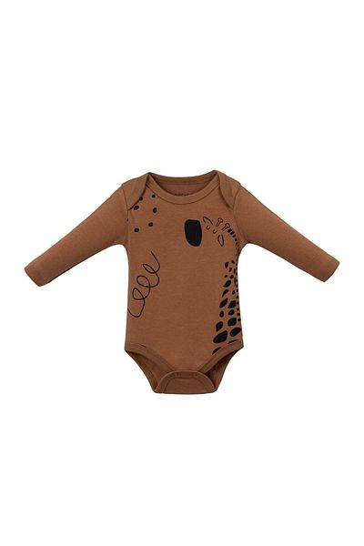 NECİXS BEBEE Giant Long Sleeve Triple Body Set Beige