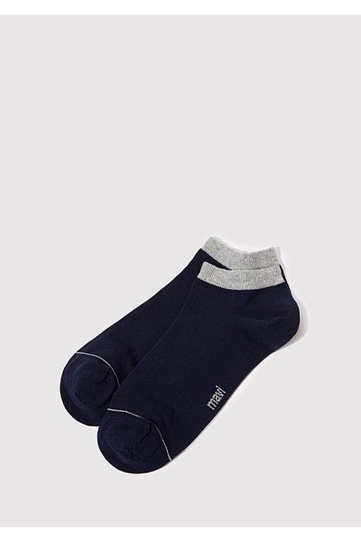Mavi Pack of 2 Navy Blue Gray Booties Socks 090273 -25723