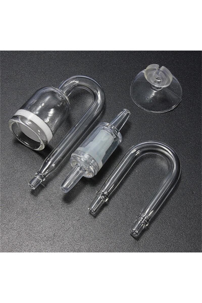 Choice مجموعة موزع ثاني أكسيد الكربون لحوض السمك 4 في 1 باللون الأبيض، صمام ف...