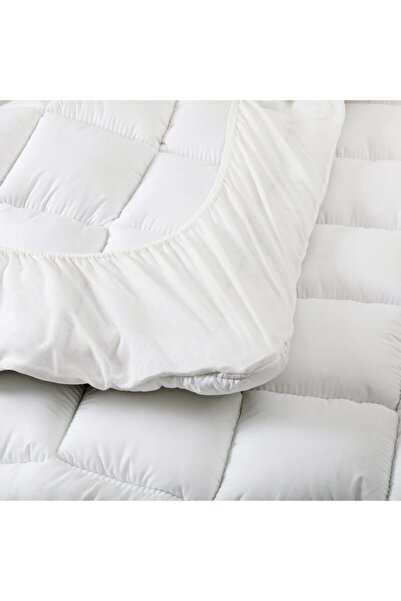 KOZZY HOME Fitted Kapitoneli Uyku Pedi 400gr, %100 Micro Pamuklu Kumaş, Silikonize Elyaf