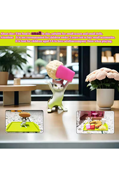 Choice مجموعة همبرغر للأطفال، لعبة مطبخ صغيرة، محاكاة طعام، همبرغر، بسكويت، إكسسوار مصغر