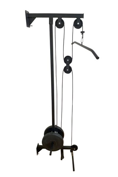 Esi Fitness Duvar Tipi Lat Machine Pro Cable Crossover Lat & Row Çalışma Istasyonu Tugla Için Uyumludur