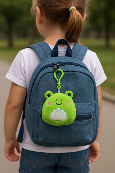 hediyecik Peluş Kurbağa Charm Çanta Anahtarlık - Sevimli Çanta Süsü - Peluş A...