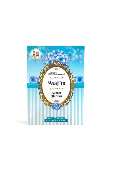 Merve Yayınları Cadou Editura Merve Set Mevlüt cu Motiv Floral de Culoare Albastră Yasin Zuze Tasbih - Pachet de 10