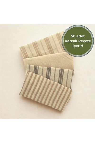 Wellstil Line |   50 Pack Mixed Linen Napkins 40 X 40 cm