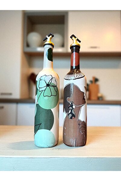 Mes Reves Küpeli Yerli Kadın ve Bohem Desenli Özel Tasarım Yağdanlık-Sirkelik...