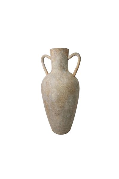 Generic مركن مزهرية فاخر باللون البيج للديكور المنزلي الأنيق والمداخل والشرفات مقاس (28*28*63.5 سم) (7 كجم)