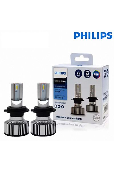Philips H7 Ultinon Essential G2 Led 2 9003 9005 9006 9012 6500k سيارة H