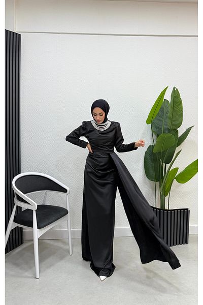 BURCU TESETTÜR Pearl Necklace Evening Dress 1156