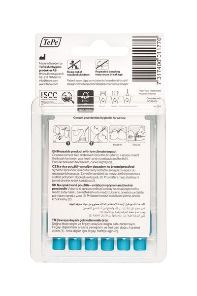 TePe Interdental Brush Arayüz Fırçası Mavi 0.6 Mm 6 Lı