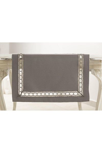 Gül Güler Anthracite Lace Table Tape - Pamina