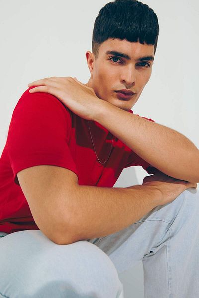 DeFacto 100% Cotton Boxy Fit Crew Neck Basic Plain Short Sleeve T-Shirt D6070Ax25Sp