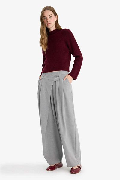 DeFacto Baggy Fit Zippered Regular Waist Standard Length Pants F9191Ax25Sm
