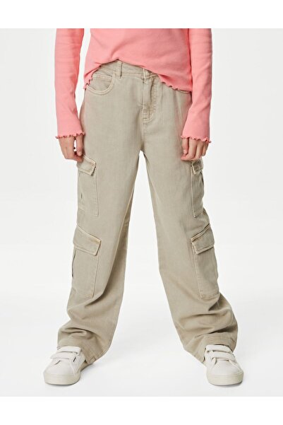 Marks & Spencer Straight Denim Kargo Jean (6-16 Yaş)