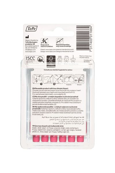 TePe Interdental Brush Interface Brush Pink 0.4 Mm 6 Pieces