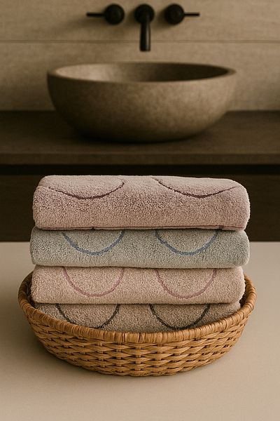 bornoz dünyası 100% Organic Cotton 50 X 70 Authentic Towel Bathroom and Sink Mat