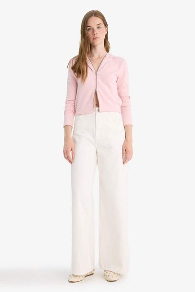 DeFacto Hanorac cu glugă și fermoar modal slim fit F7651ax25au