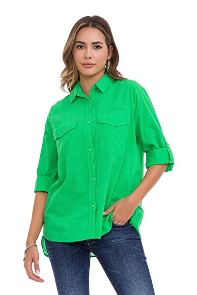 Cipo & Baxx Wh123 Linen Women's Shirt