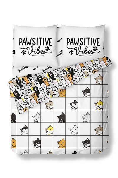 Helen George Set de lenjerie de pat Pawsitive Single