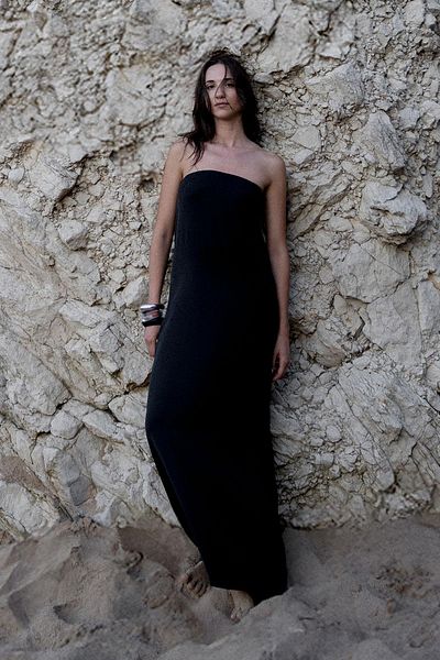 Suud Collection Black Kay Strapless Dress